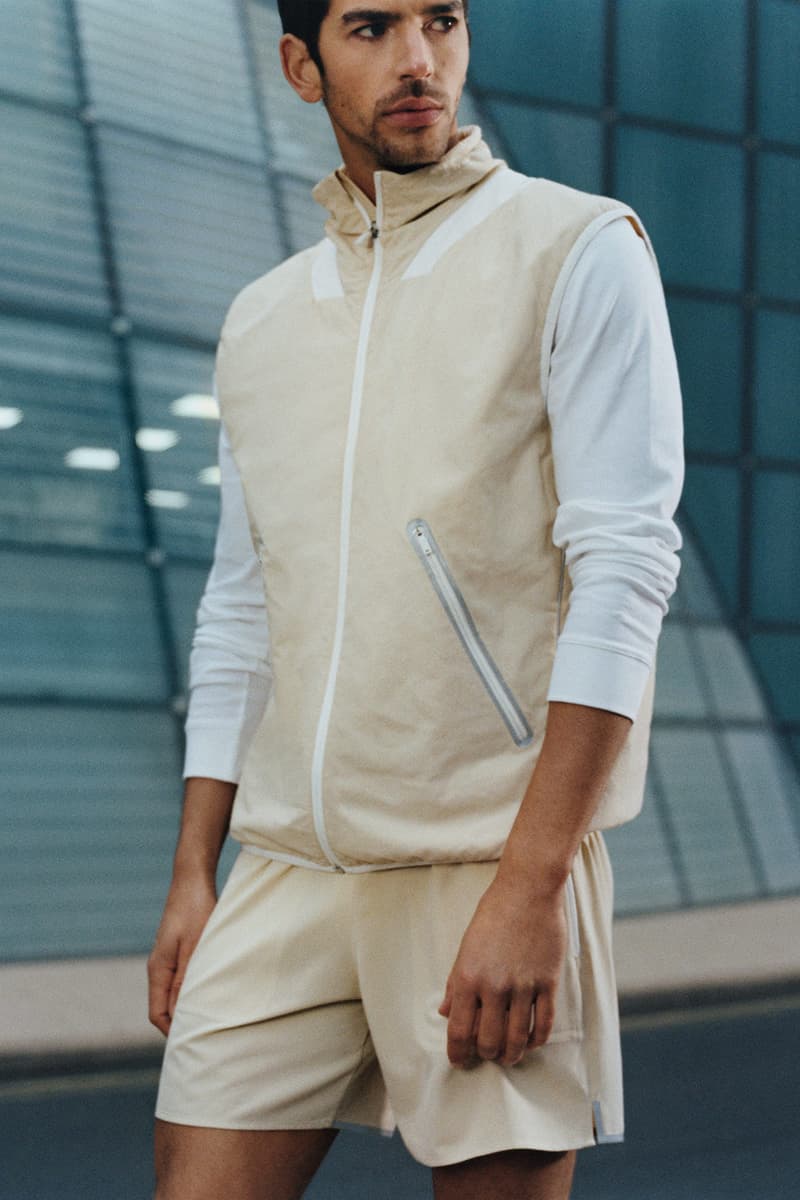cos activewear collection drop 2 mens vest sweater shorts beige white