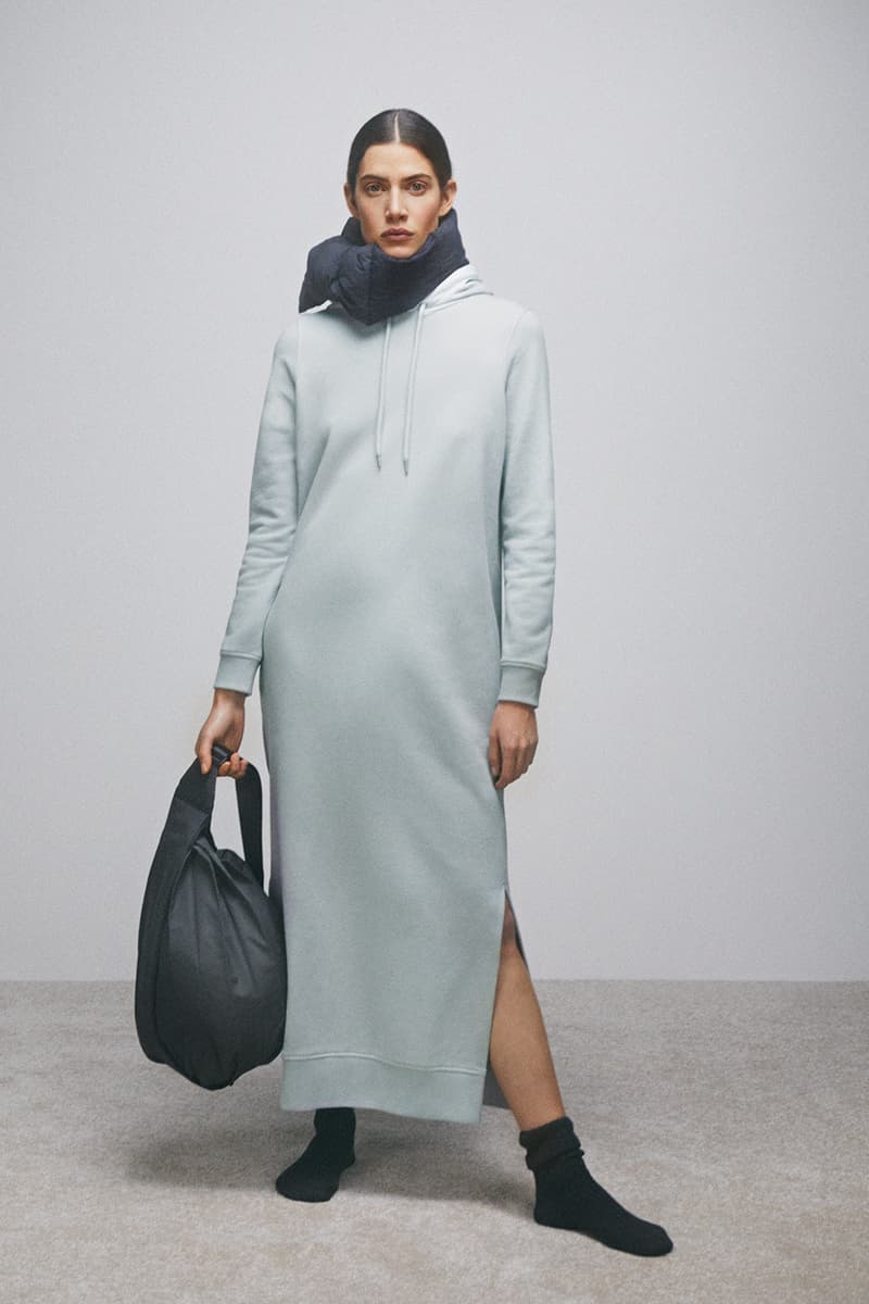 cos activewear collection drop 2 womens dress hoodie bag socks scarf gray black