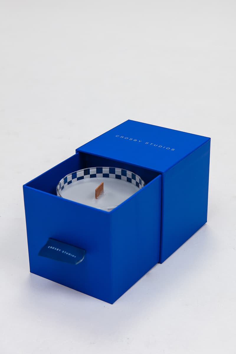 crosby studios homeware collection hbx candle blue