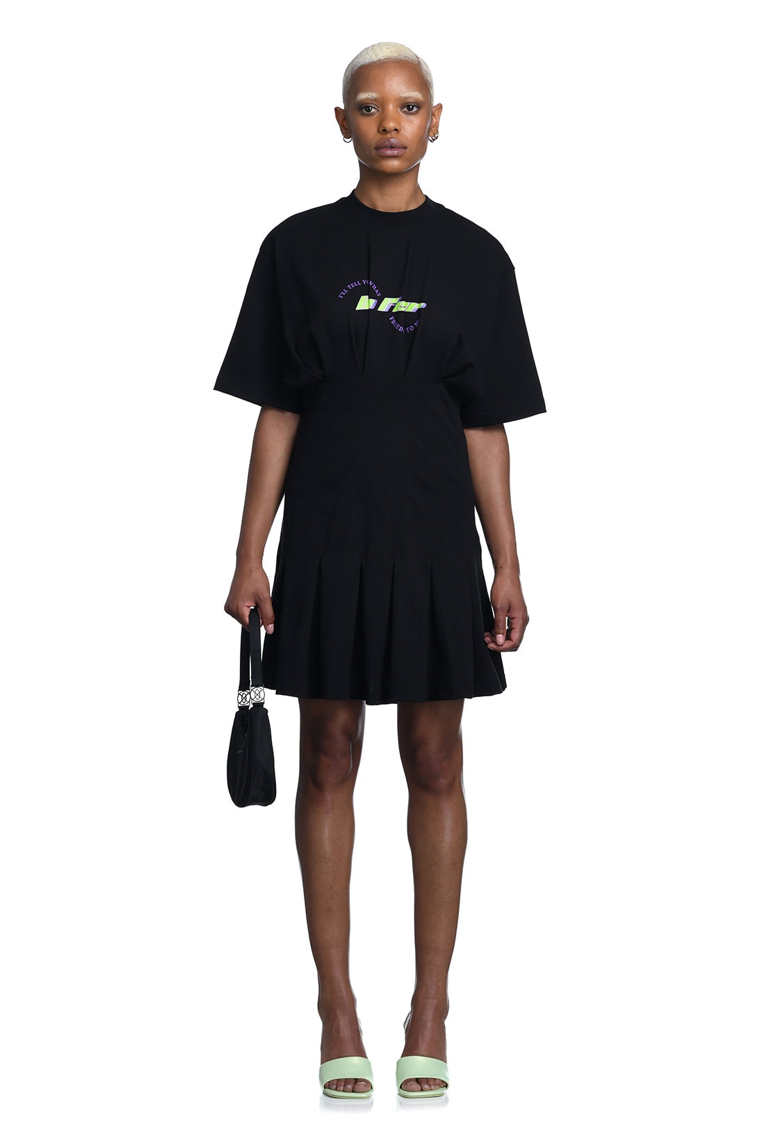 daily paper spring summer ss21 collection lookbook black tee pleated skirt logo
