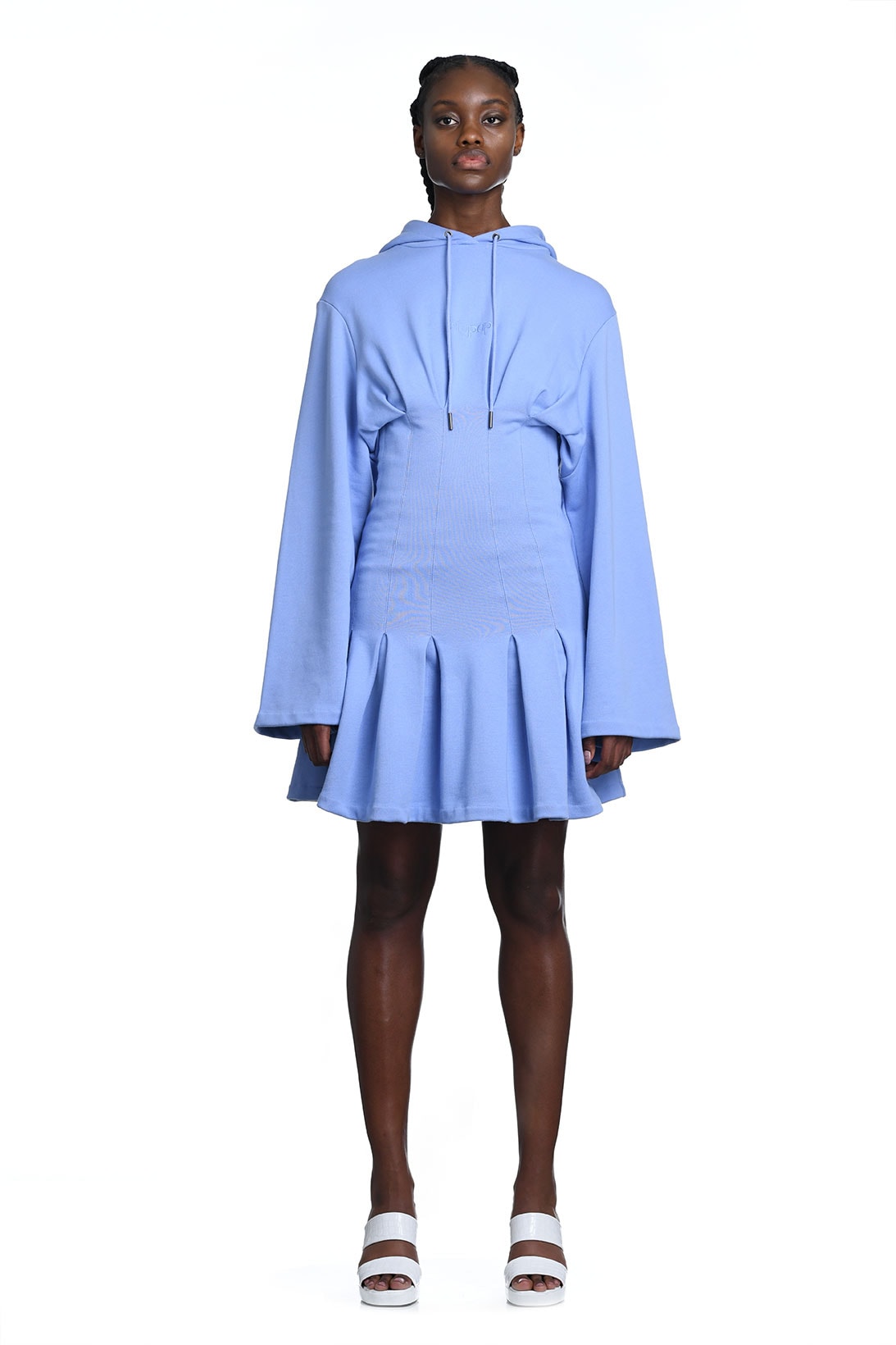 daily paper spring summer ss21 collection lookbook blue hoodie dress tight silhouette