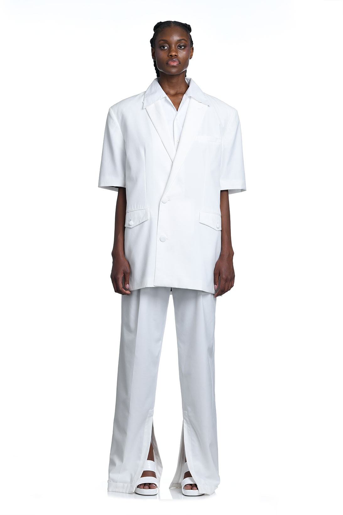 daily paper spring summer ss21 collection lookbook white blazer oversized suit