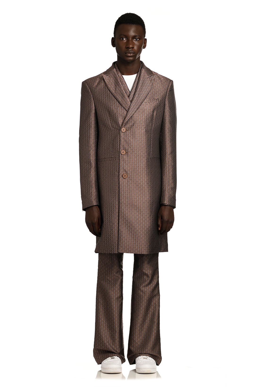 daily paper spring summer ss21 collection lookbook monogram suit long jacket tailored coat