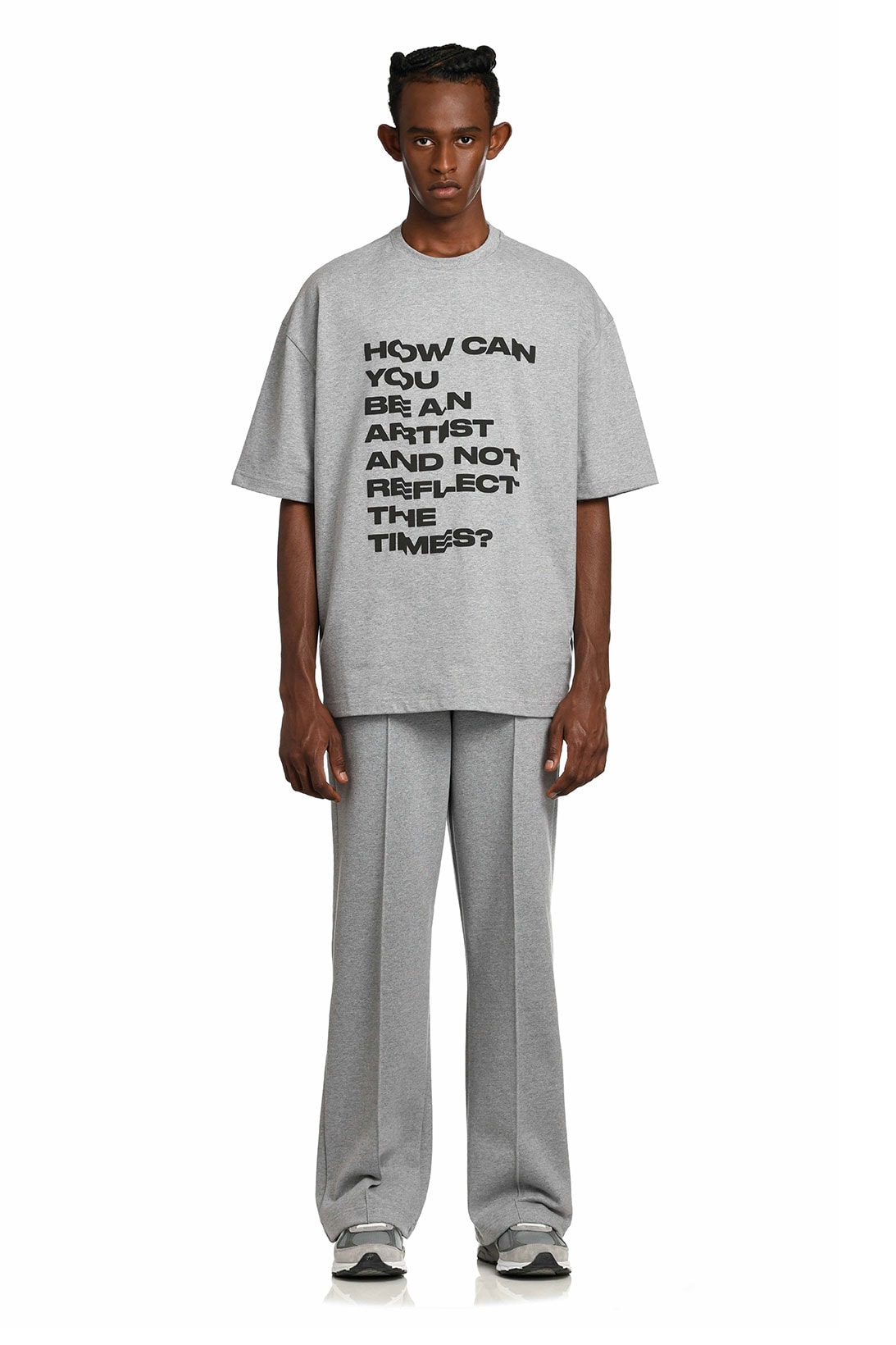daily paper spring summer ss21 collection lookbook gray sweats tshirt