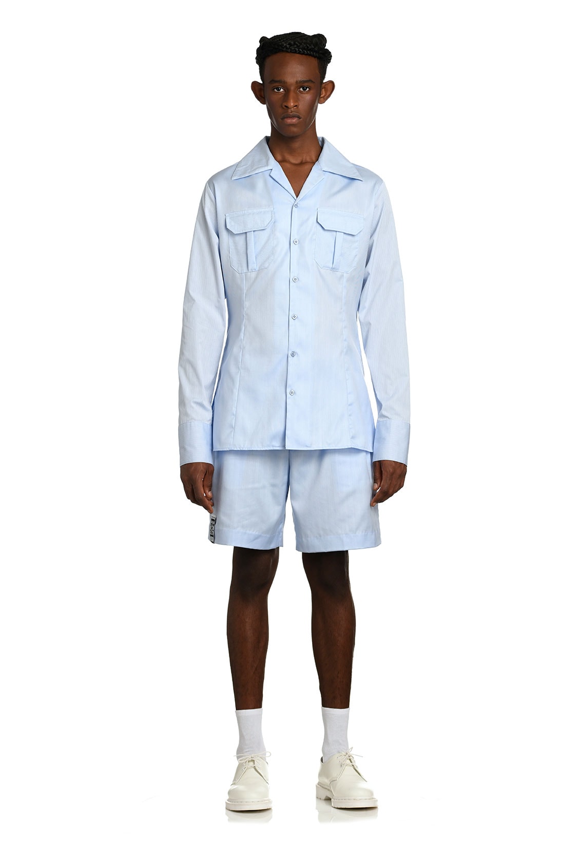 daily paper spring summer ss21 collection lookbook blue shorts shirt