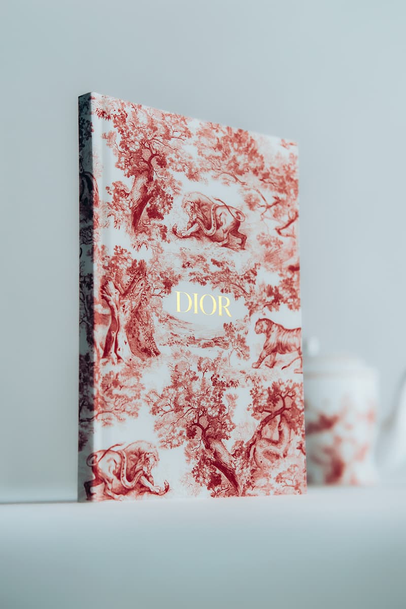 dior maison homeware toile de jouy rouge valentines day collection notebook red white