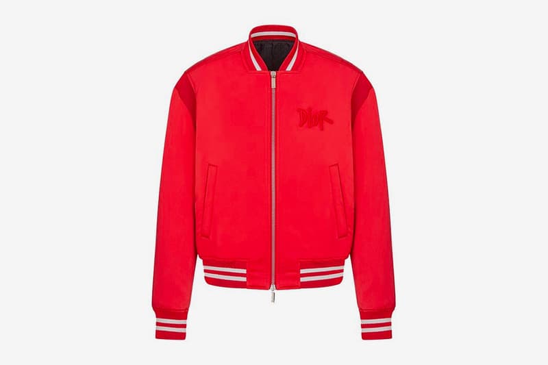 dior shawn stussy chinese lunar new year ox capsule collection bomber jacket red