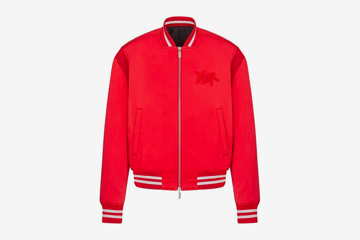 dior shawn stussy chinese lunar new year ox capsule collection bomber jacket red