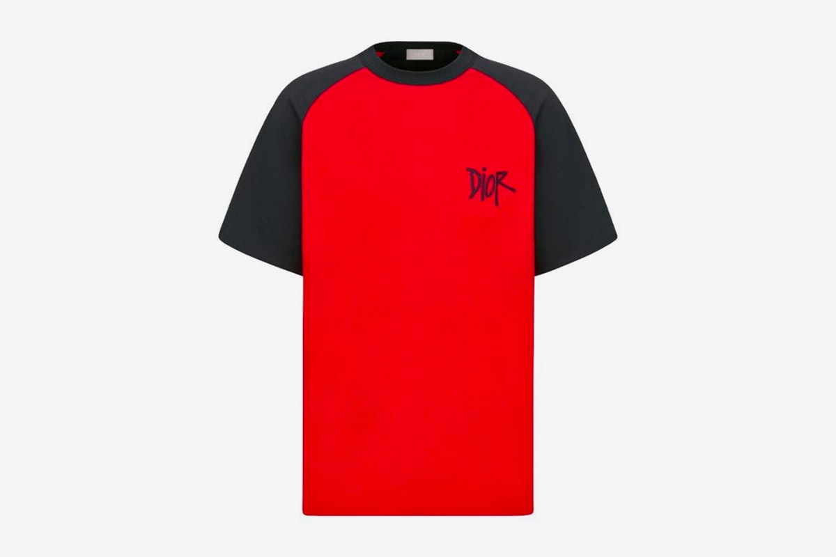 dior shawn stussy chinese lunar new year ox capsule collection red raglan t-shirt tee