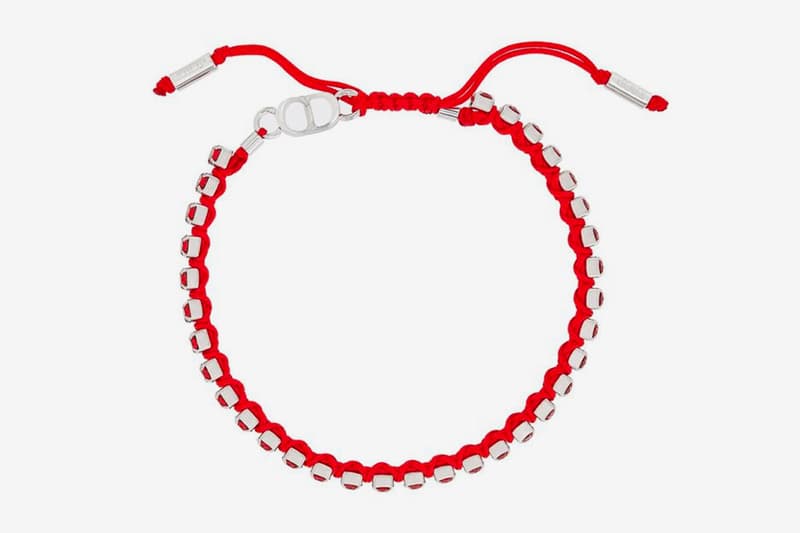 dior shawn stussy chinese lunar new year ox capsule collection bracelet red crystals