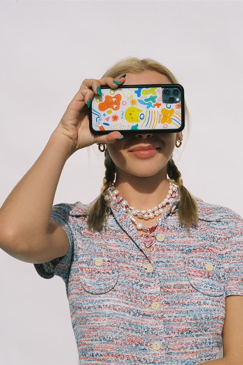 emma chamberlain wildflower iphone cases collaboration portrait braids