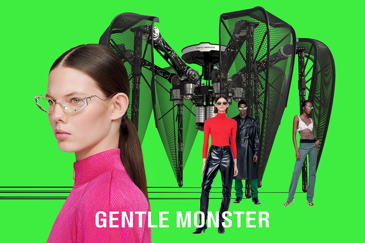 gentle monster unopened the probe collection campaign futuristic glasses machine robot shades