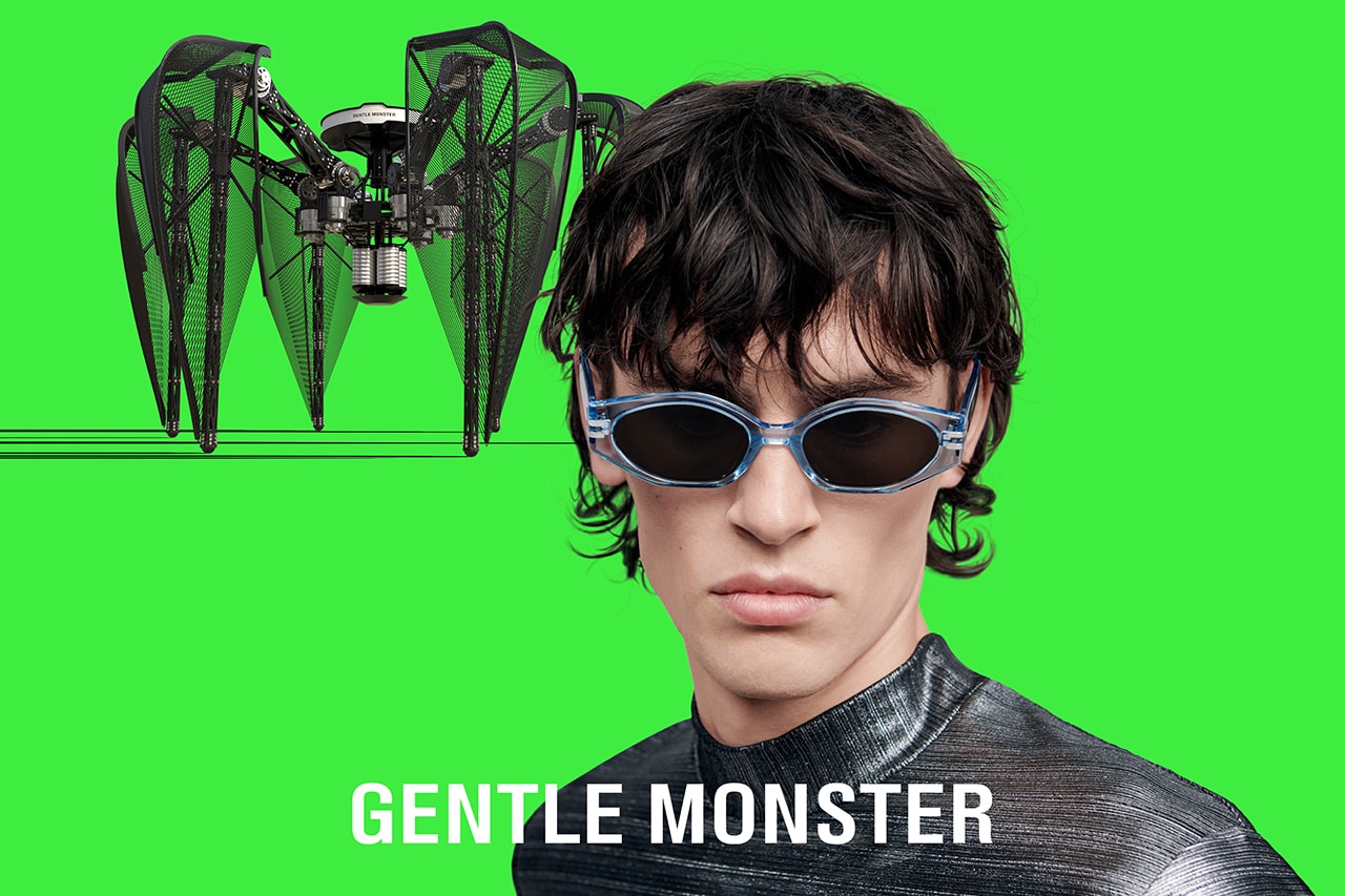 gentle monster unopened the probe collection campaign futuristic robot eyewear sunglasses acetate clear