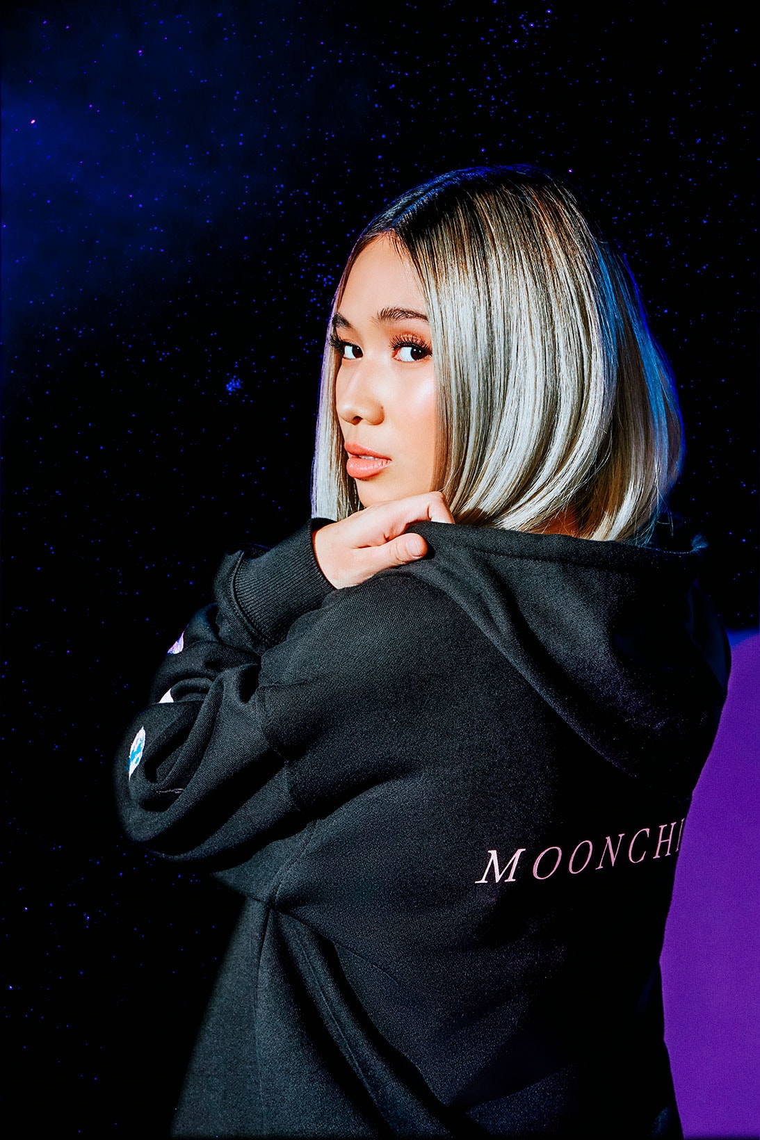 guess niki 88rising collaboration moonchild collection black hoodie