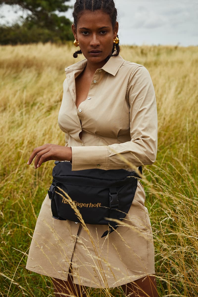 H2OFagerholt Beige Shirt Waist Bag SS21 Collection Lookbook Campaign Loungewear Sportswear Activewear Danish Copenhagen Leisure Sports Brand Julie Bex Fagerholt