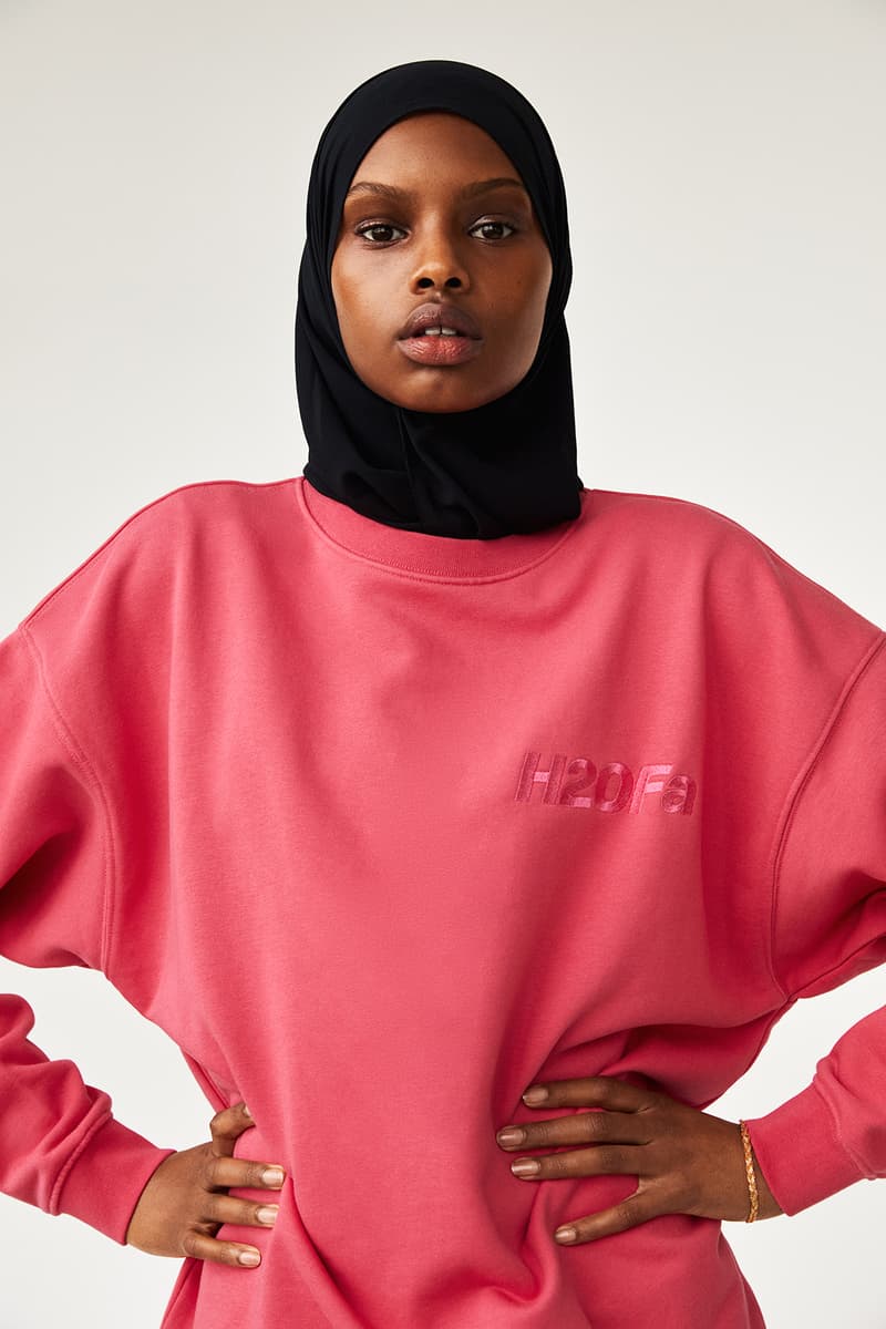 H2OFagerholt Raspberry Pink Cream Doctor Sweatpants Sweater Crewneck SS21 Collection Lookbook Campaign Loungewear Sportswear Activewear Danish Copenhagen Leisure Sports Brand Julie Bex Fagerholt
