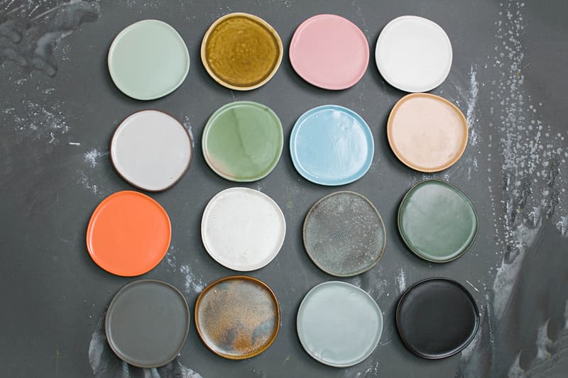 Haand Porcelain Tableware Ceramics Dinnerware Dinner Plates Handmade Pastel Pink Green Blue White Brown Orange