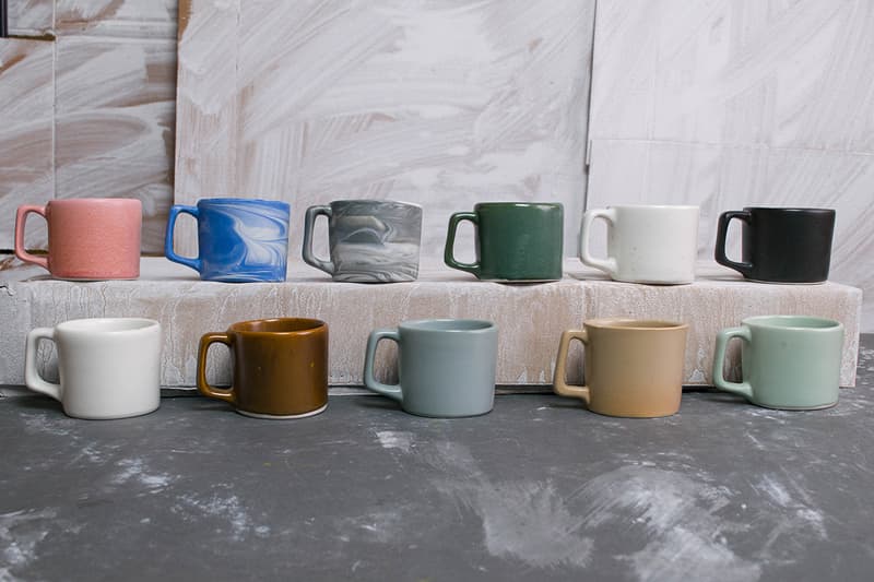 Haand Porcelain Tableware Ceramic Mugs Handmade Pastel Pink Green Blue White Brown