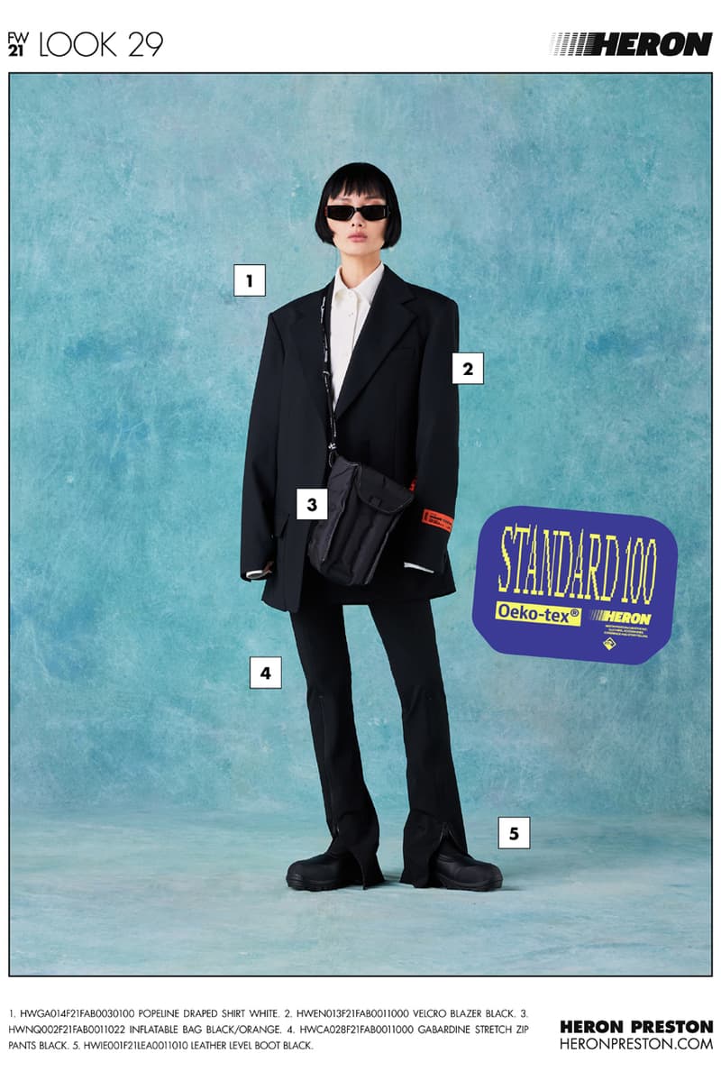 heron preston fall winter 2021 fw21 collection lookbook suit oversized boxy