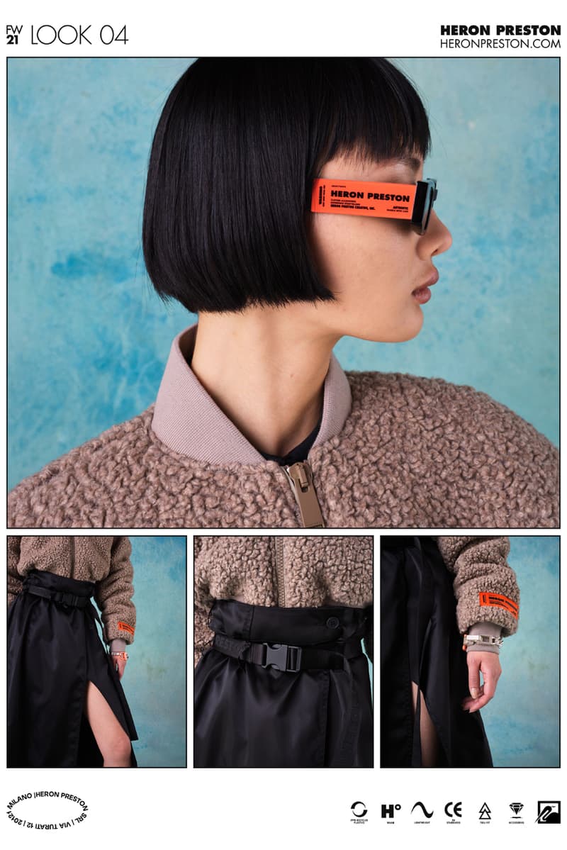 heron preston fall winter 2021 fw21 collection lookbook logo sunglasses fleece