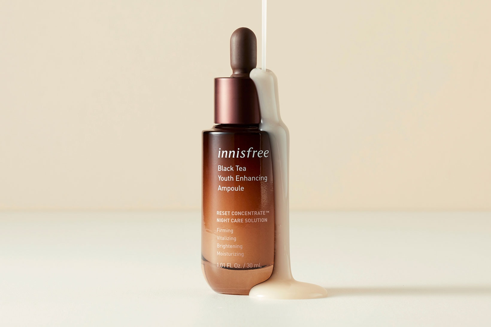 innisfree black tea youth enhancing line products collection k-beauty skincare ampoule