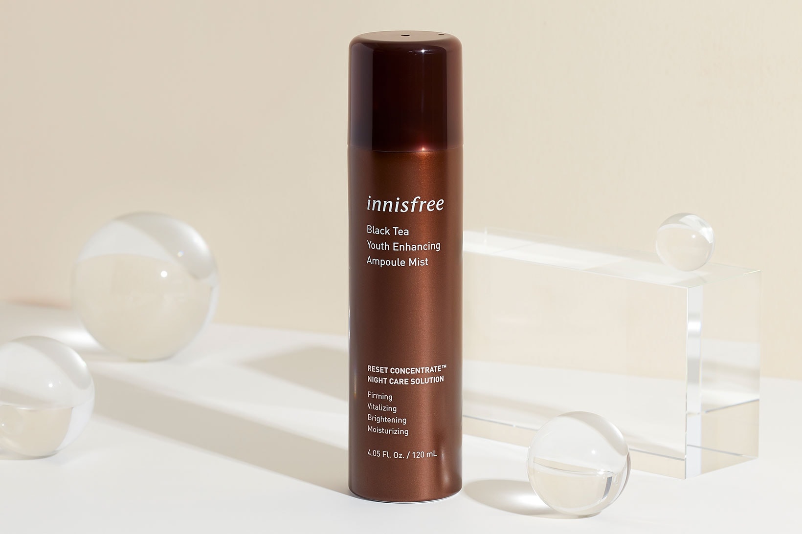 innisfree black tea youth enhancing line products collection k-beauty skincare face mist