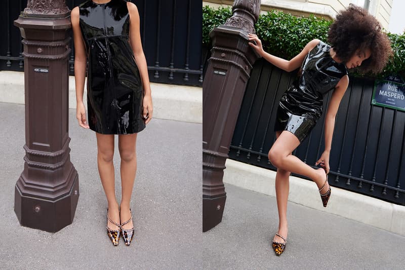 jimmy choo spring collection campaign sharon alexie bing 100 heels brown black dress