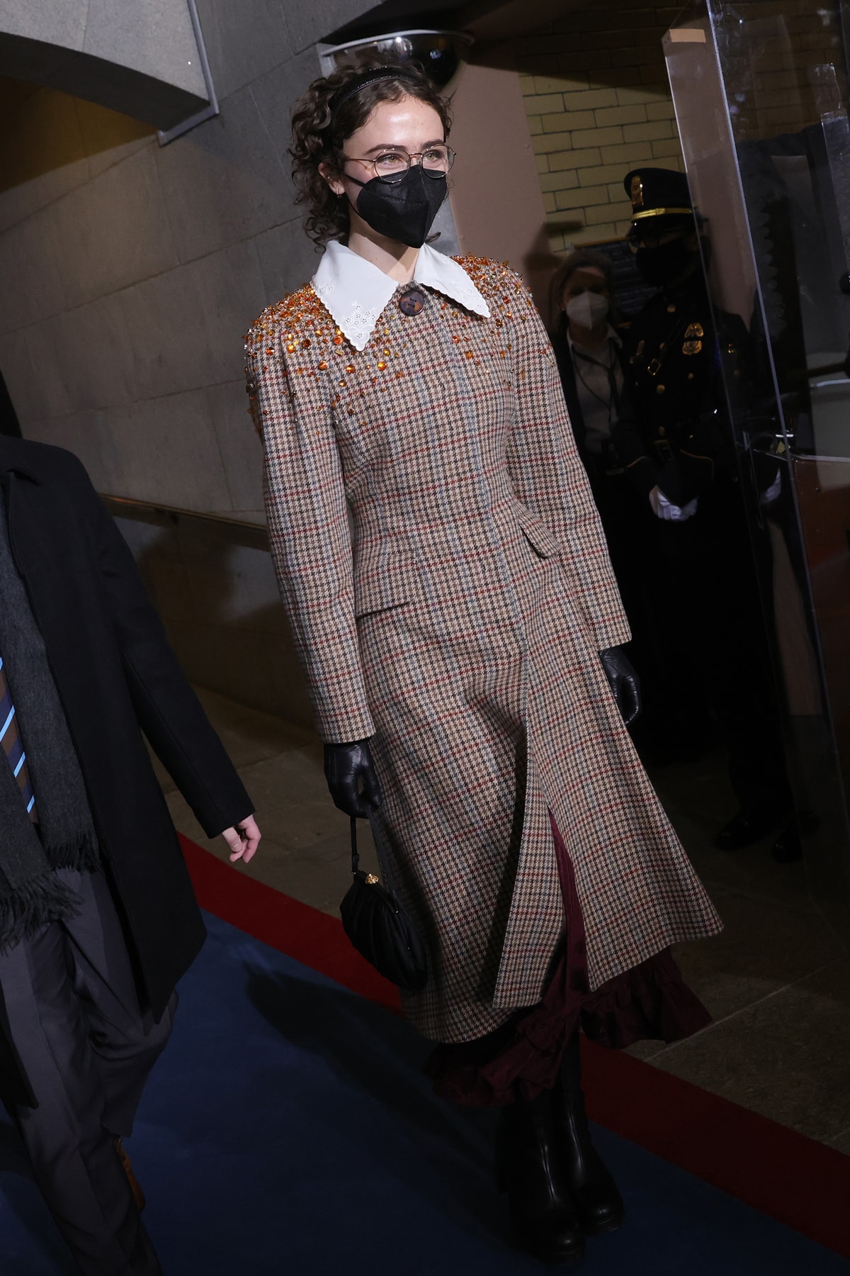 Ella Emhoff Presidential Inauguration 2021 Outfit Fashion Miu Miu Coat Fall/Winter 2020