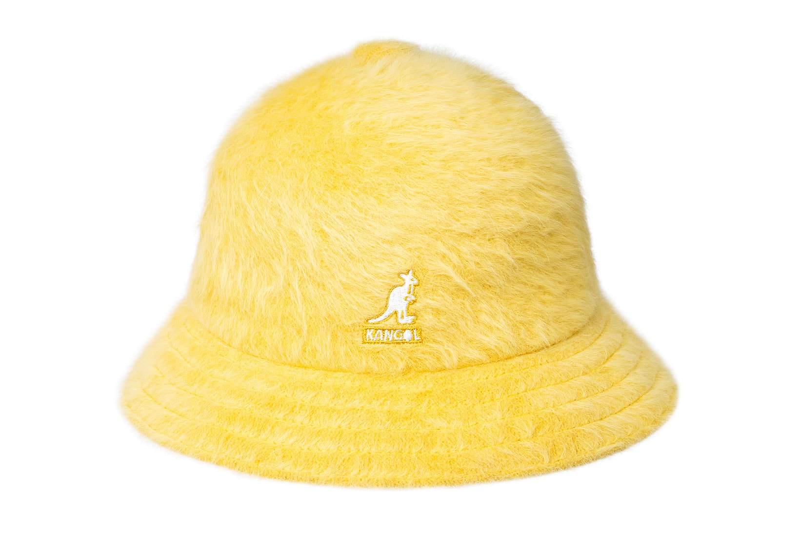 kangol fall winter fw201 headwear collection hats accessories bucket yellow angora faux fur