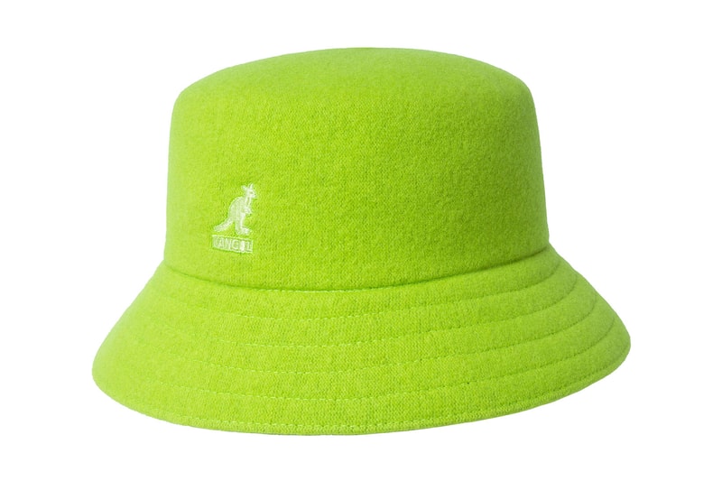 kangol fall winter fw201 headwear collection hats accessories bucket cotton neon green