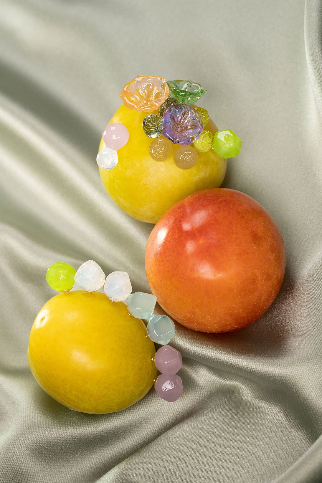 keane brooklyn glass jewelry brand earrings accessories fruits apple pomegranate