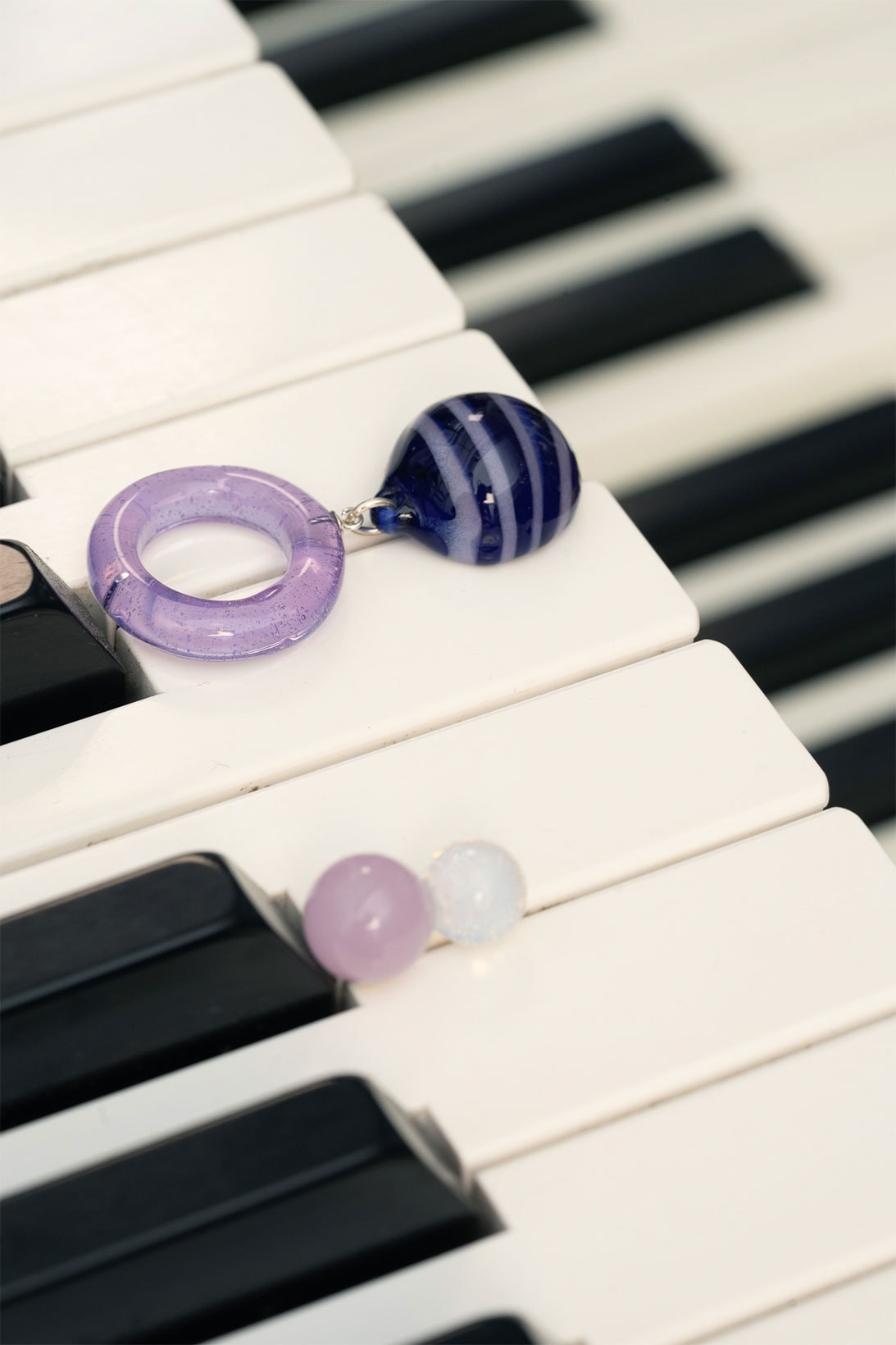 keane brooklyn glass jewelry brand earrings accessories purple blue piano keys
