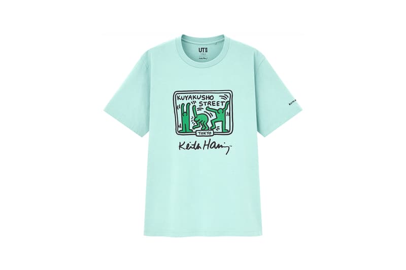 keith haring uniqlo collaboration tees t shirt blue tea kuyakusho street tokyo