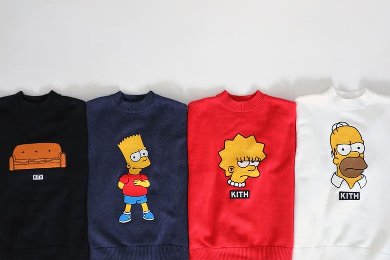 the simpsons kith collaboration sweater bart lisa homer couch sofa