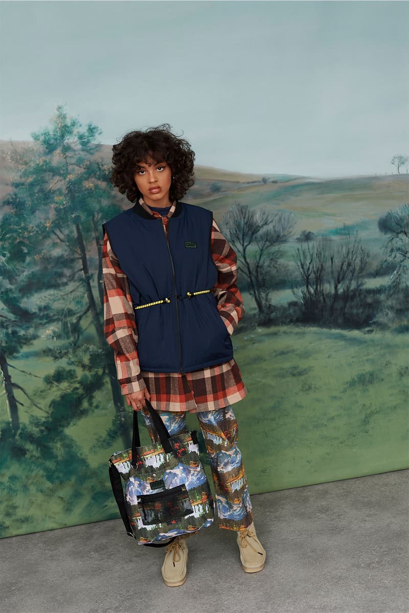 Lazy Oaf Take A Hike Outdoor Hiking Collection Lookbook Navy Blue Vest Plaid Check Shirt