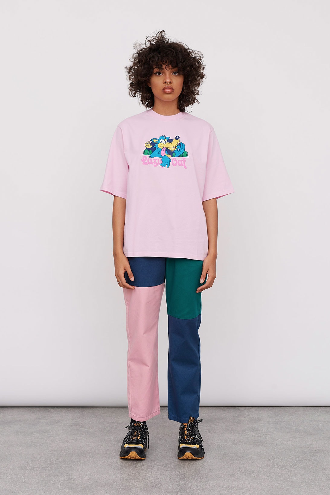 Lazy Oaf Take A Hike Outdoor Hiking Collection Lookbook Pink T-shirt Colorblocked Pants