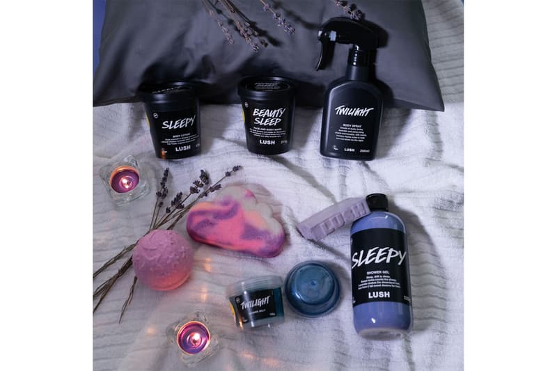 lush cosmetics beauty sleep face and body mask sleepy lotion shower gel
