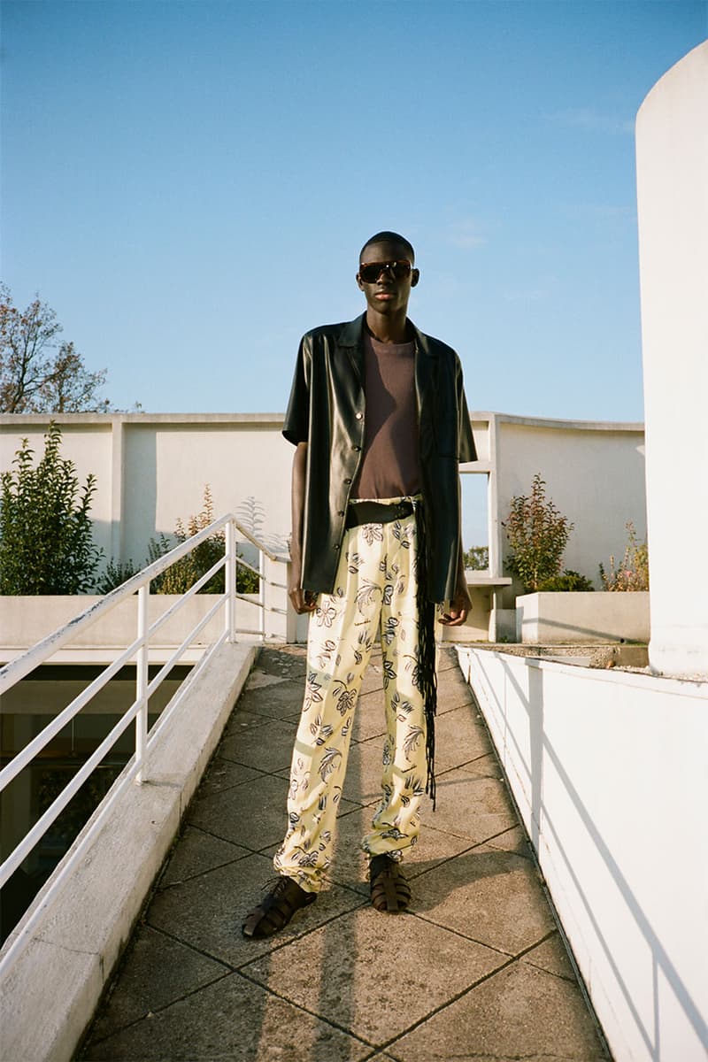 nanushka pre-fall 2021 collection lookbook menswear pattern print trousers