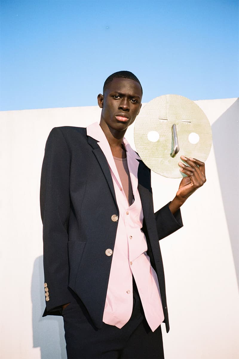 nanushka pre-fall 2021 collection lookbook menswear suit jacket blazer