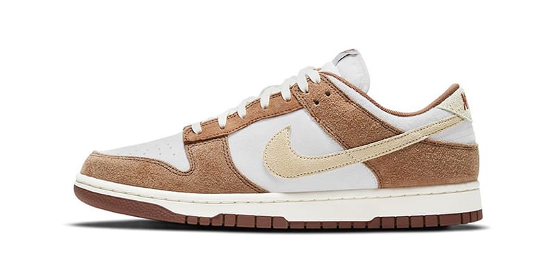 brown and white dunk low