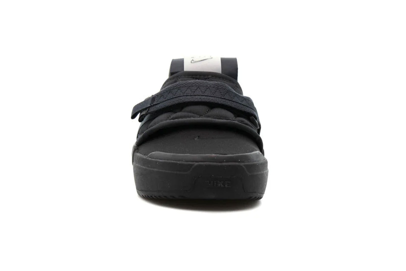 nike offline mules slip on slides triple black off noir front toe sole straps logo