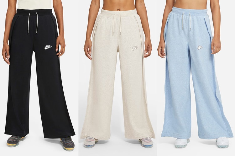 Stay Sporty-Chic With Nike's Sustainable French Terry Wide-Leg Sweats