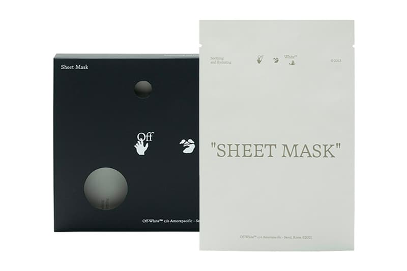 off-white amorepacific k-beauty collaboration virgil abloh sheet mask skincare