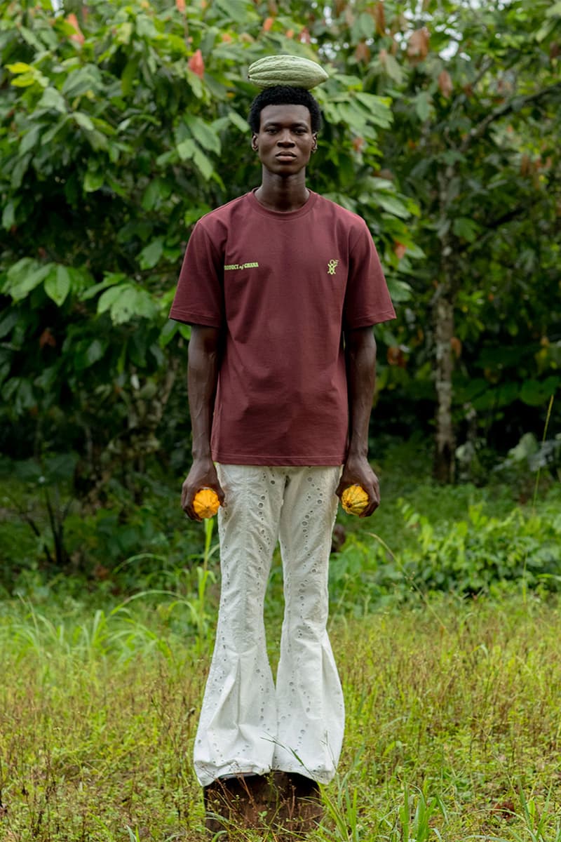 off white daily paper surf ghana freedom skate park collaboration decadent chocolate burgundy t-shirt