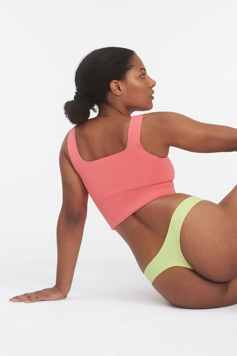 parade universal underwear carbon neutral sustainable seamless thong green tank top pink