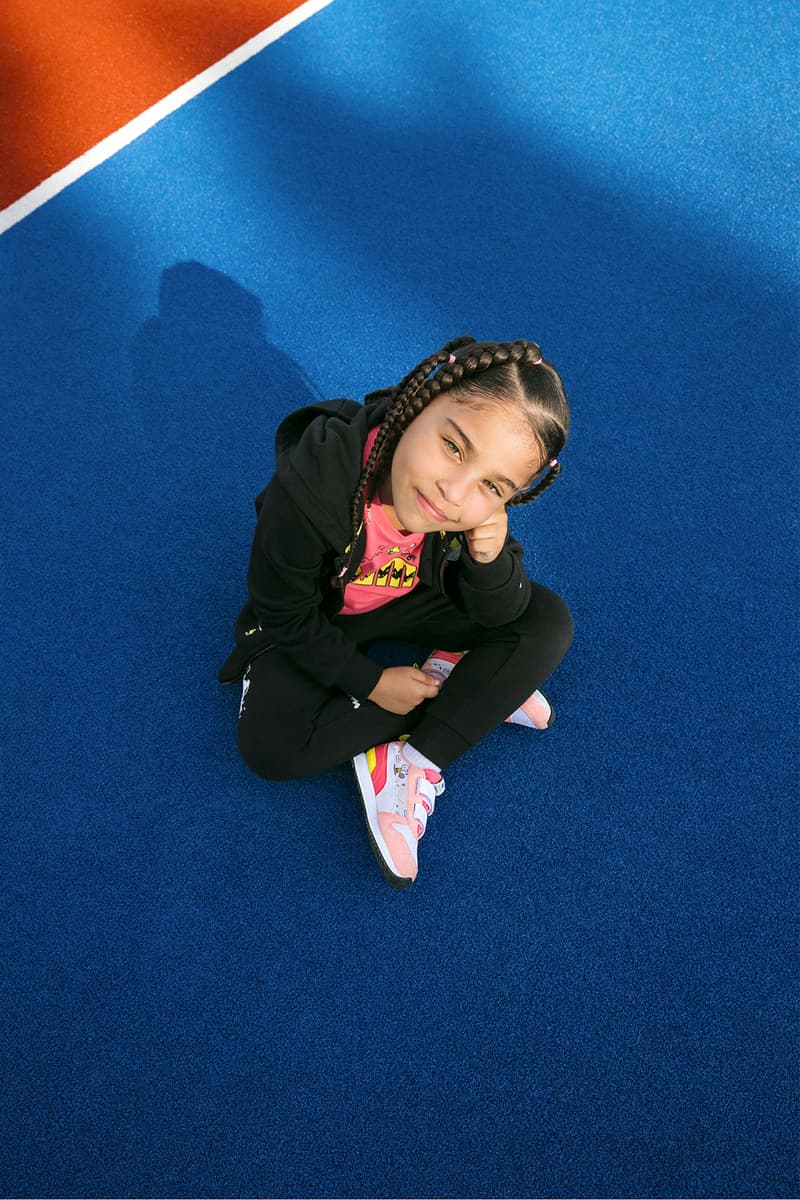 peanuts puma collaboration kids children clothing black tracksuits future rider sneakers