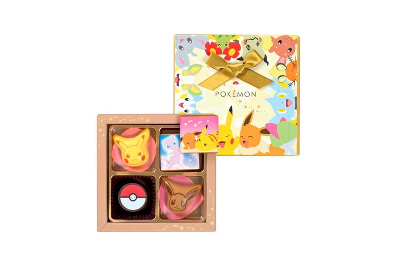 pokemon matsukazeya valentines day chocolates collaboration dessert pikachu mew dragonite ditto eevee