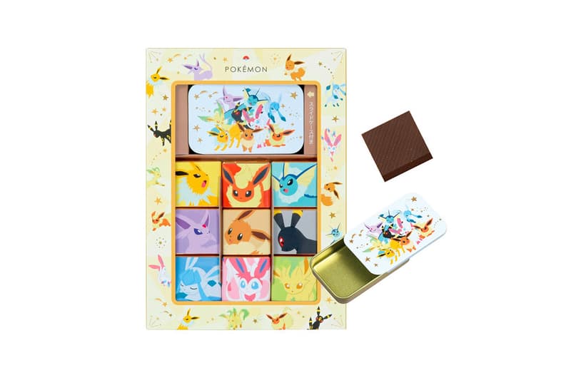 pokemon matsukazeya valentines day chocolates collaboration dessert pikachu mew dragonite ditto eevee candy treats box