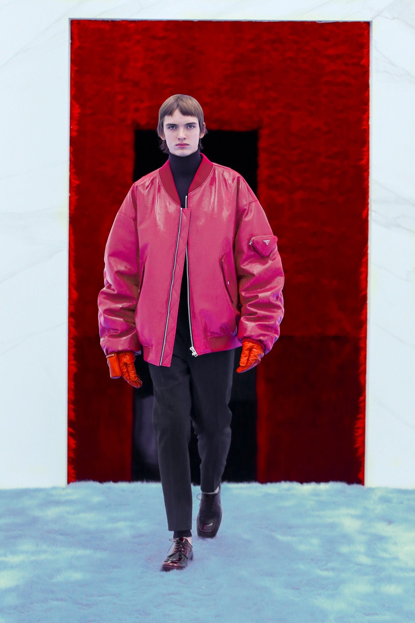 Prada Menswear Fall/Winter 2021 Collection Runway Show Raf Simons Debut Coats Bomber Jackets