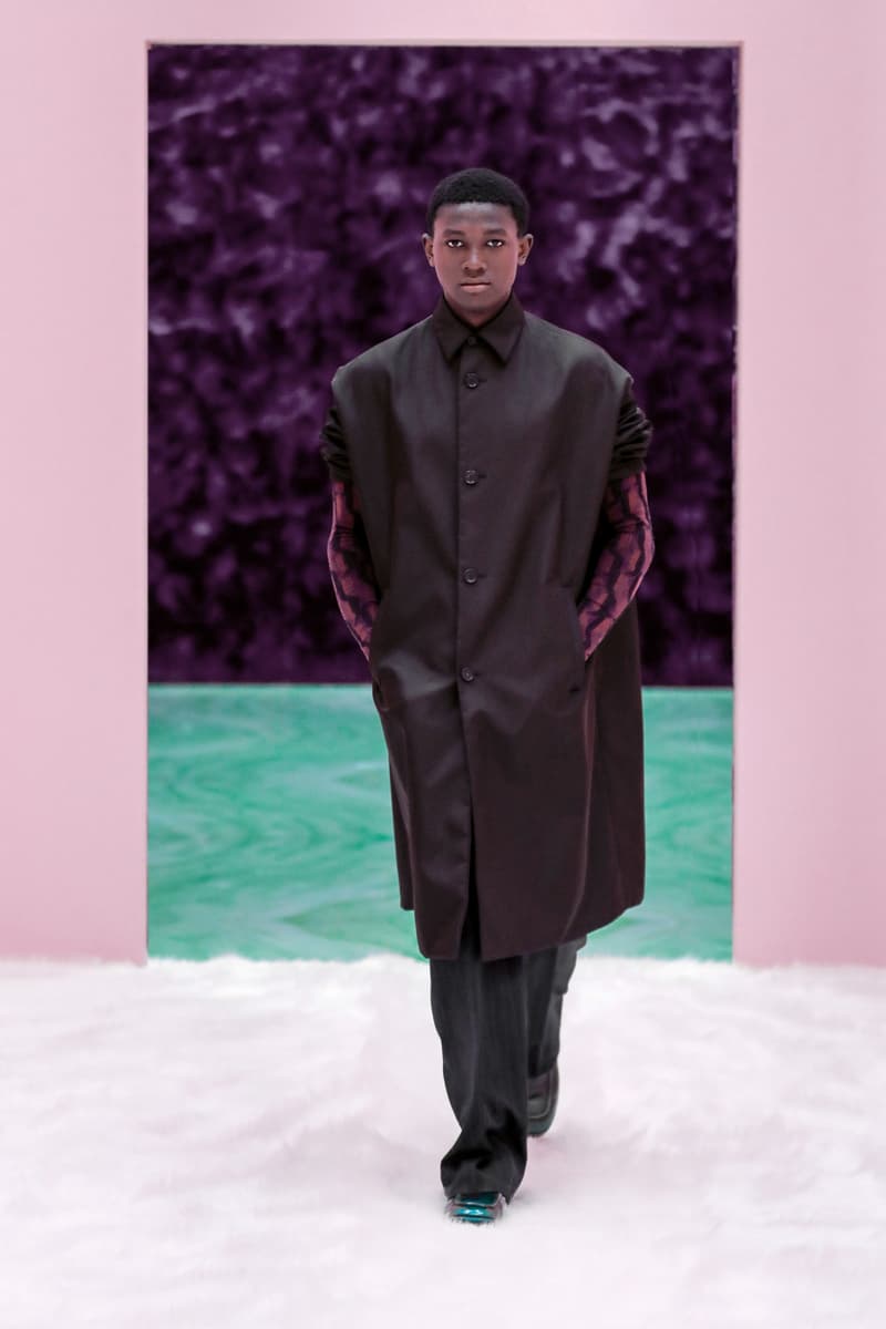 Prada Menswear Fall/Winter 2021 Collection Runway Show Raf Simons Debut Coats Bomber Jackets